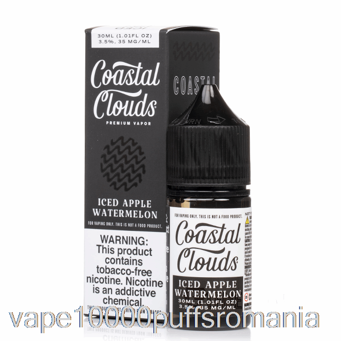 Vape Romania Iced Apple Pepene Verde - Saruri De Coasta - 30ml 50mg